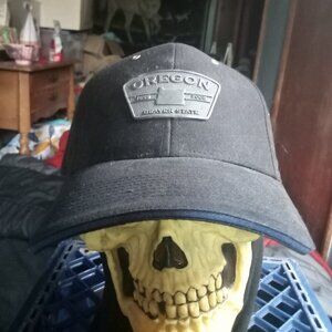 Deadstock Metal Art Oregon Beaver State Logo Snap Hat Cap